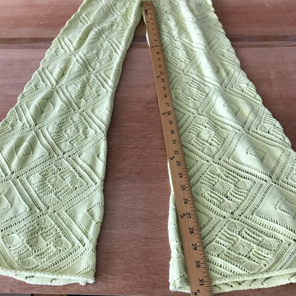 Free People Movement Beach Flare Pants Women M Yellow Crochet Geometric Stretch - Picture 9 of 16